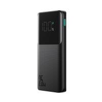 Powerbank mit Display 25W 10000mAh in Schwarz mit Schnellladetechnologie PD/SFC