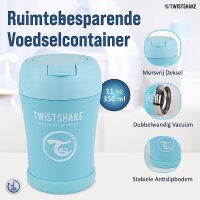 Twistshake 350 ml Thermobehälter für Babys und Kinder – Inklusive Löffel, Blau