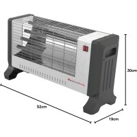 Quarzheizlüfter für den Innenbereich geeignet, 2 Einstellungen und 2 Leistungsstufen, elektrischer Quarzheizlüfter