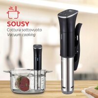 SUSY Vakuumierer, 1200W, Handpumpe und 10 Beutel für perfektes Garen