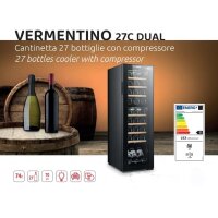 27C DUAL, Weinkühler, 74 L, doppelter Temperaturbereich, Touch-Display