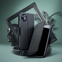 Buch Tasche "Fancy" kompatibel mit Samsung Galaxy A36 5G Brieftasche mit Standfunktion, Kartenfach Schwarz