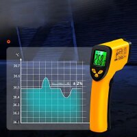 Berührungsloses Infrarot-Laser-Thermometer-Pyrometer in Gelb/Schwarz