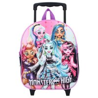 Monster High Trolley-Rucksack 3D Design mit praktischen Rollen und Griff