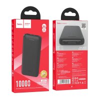 Powerbank 10.000 mAh 2A in Schwarz mit LED-Ladeanzeige