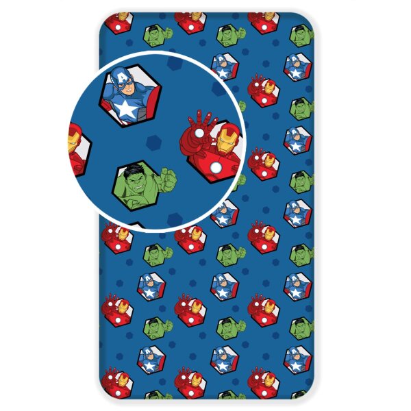 Marvel Avengers Spannbetttuch Weiches Betttuch 200 x 90 cm für Kinderzimmer