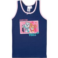 Paw Patrol Unterhemd für Mädchen Kinder Tank Top Unterwäsche Weiß/Blau (2er Pack)