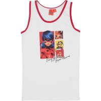 Miraculous Ladybug Unterhemd für Mädchen - Kinder Tank Top Unterwäsche Weiß/Grau (2er Pack)