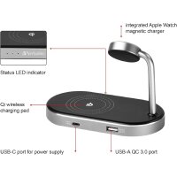 Verbatim Wireless Charger, 3-in-1 Schnellladen schwarz