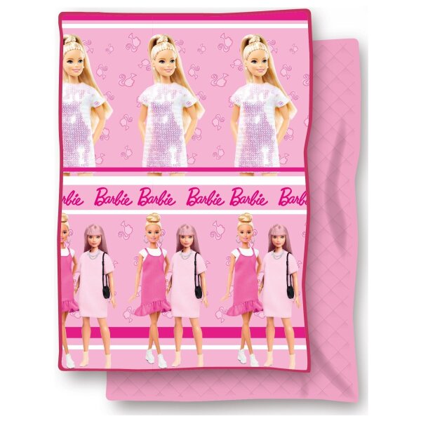 Barbie Tagesdecke 150x250 cm Steppdecke im Barbie-Design für Kinderzimmer