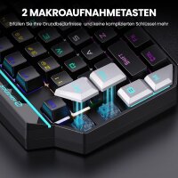 Einhand-Gaming-Tastatur mechanische mit RGB Rainbow Beleuchtung