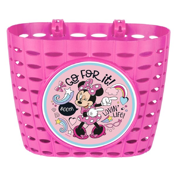 Disney Minnie Mouse Fahrradkorb für Mädchen 20x13x13 cm, ideal für Lenker