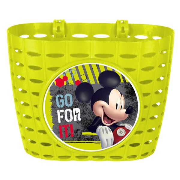 Disney Mickey Mouse Fahrradkorb – 20x13x13 cm, ideal für Kinderfahrräder