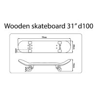 Disney Skateboard Perfekt für Gehwege & Parks 79x20x12 cm