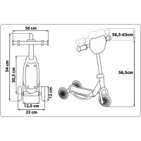 Disney Mickey 3-Rad Baby Scooter, Verstellbar, Mit Rutschfester Plattform