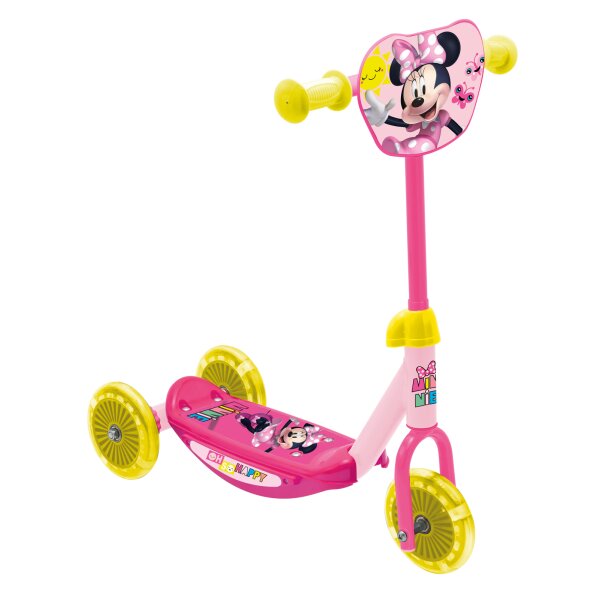 Disney Minnie Mouse 3-Rad Baby Scooter, Verstellbar, Mit Rutschfester Plattform