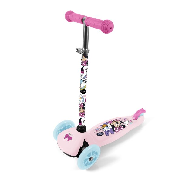 Disney Minnie Mouse 3-Rad Baby Scooter, Verstellbar, Mit Rutschfester Plattform