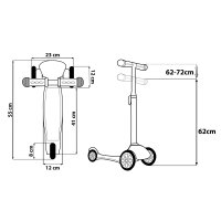 Disney Minnie Mouse 3-Rad Baby Scooter, Verstellbar, Mit Rutschfester Plattform