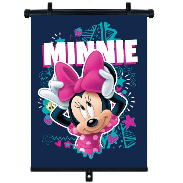 Disney Minnie Mouse Rückziehbarer Auto-Sonnenschutz, einfach zu installieren