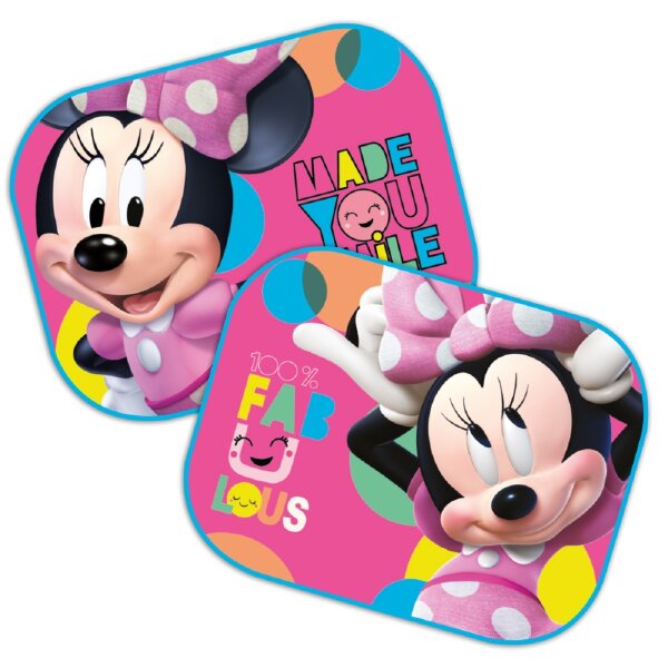 Disney Minnie Mouse Sonnenschutz für Kinder, einfache Befestigung mit Saugnapf