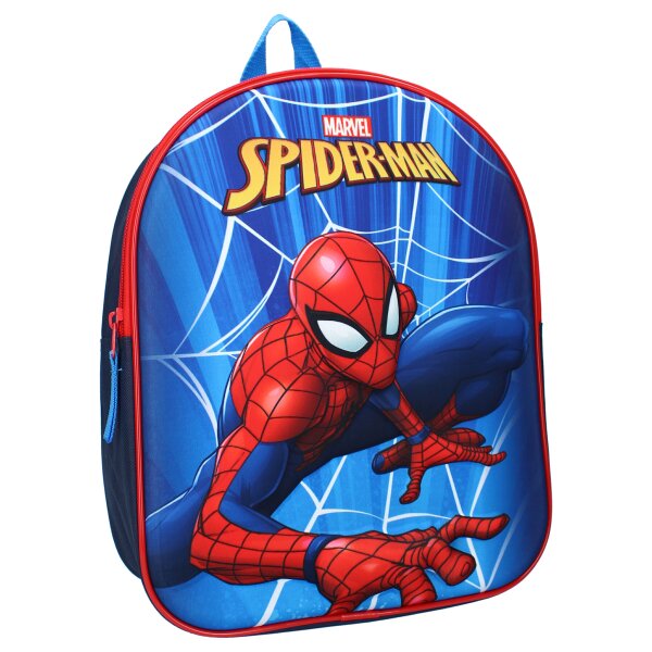 Spiderman Kinder Rucksack mit 3D-Motiv 9,1L für Schule und Freizeit