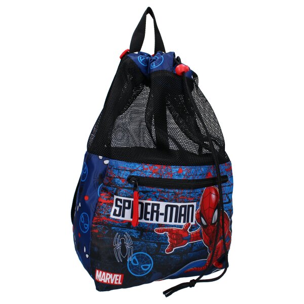 Spiderman Turnbeutel 40x36 cm mit Mesh und verstellbaren Schultergurten