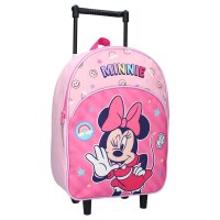 Disney Minnie Mouse Koffer Trolley Rucksack Schulrucksack Rosa mit Karomuster