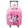 Disney Minnie Mouse Koffer Trolley Rucksack Schulrucksack Rosa mit Karomuster