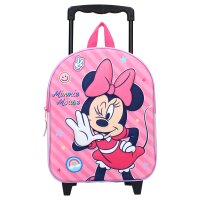 Disney Minnie Mouse Koffer Trolley Schulrucksack Rosa mit Rollen und verstellbaren Gurten