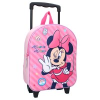 Disney Minnie Mouse Koffer Trolley Schulrucksack Rosa mit Rollen und verstellbaren Gurten