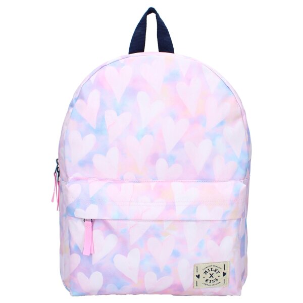 Milky Kiss Rucksack Next Level Vibes – Pinkfarbener Schulrucksack mit Reißverschlussfächern