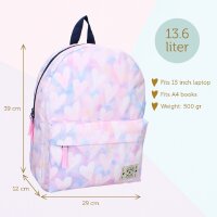 Milky Kiss Rucksack Next Level Vibes – Pinkfarbener Schulrucksack mit Reißverschlussfächern