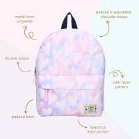 Milky Kiss Rucksack Next Level Vibes – Pinkfarbener Schulrucksack mit Reißverschlussfächern