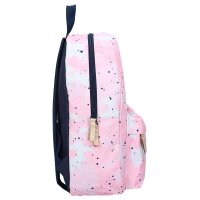 Milky Kiss Rucksack Next Level Vibes – Pinkfarbener Schulrucksack mit Reißverschlussfächern