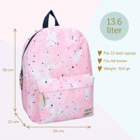 Milky Kiss Rucksack Next Level Vibes – Pinkfarbener Schulrucksack mit Reißverschlussfächern