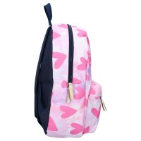 Milky Kiss Rucksack Next Level Vibes – Pinkfarbener Schulrucksack mit Reißverschlussfächern