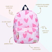 Milky Kiss Rucksack Next Level Vibes – Pinkfarbener Schulrucksack mit Reißverschlussfächern