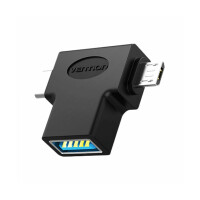 USB-Adapter OTG USB 3.0 auf USB-C und Micro USB Schwarz