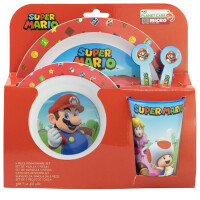 Super Mario Teller-Set Mikrowellengeeignet 5-teiliges...