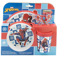 Spiderman Teller-Set Mikrowellengeeignet 5-teiliges...