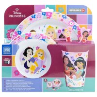 Disney Princess Teller-Set Mikrowellengeeignet 5-teiliges...