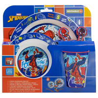 Spiderman Teller-Set Mikrowellengeeignet 5-teiliges...