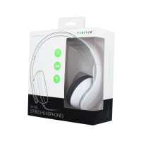 Forever Headset Weiß Head Set Kophörer Ohrhörer  mit Kabel AUX Anschluss integriertem Mikrofon Rufannahme Taste