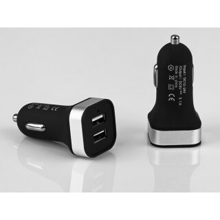Mini USB Kfz Adapter Auto Ladegerät Dual Port Zigarettenanzünder Car Charger