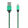 1 Meter Micro-USB Ladekabel Nylon Geflochten Datenkabel für Android Grün