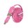 USB-Typ C Ladekabel Nylon Geflochten LED Flachband für Handy in Pink