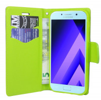 Book-Style für Samsung Galaxy A3 2017 (A320F) Handy Hülle Tasche Blau-Grün