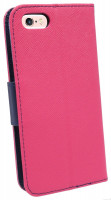Book-Style Handyhülle Buch Form Tasche Case Cover für Iphone 7 PLUS in Pink-Blau