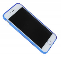 Iphone 7 Schale Handyhülle Handytasche Schutz Silikonschutz Gel + Schutzfolie Blau