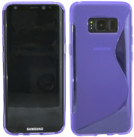 Silikon hülle Cover Handyschale für Samsung Galaxy S8 ( G950F ) + Displayfolie